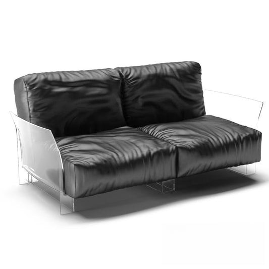Black Leather Modern Sofa sofa