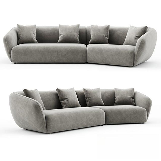 Curved Grey Sofa sofa