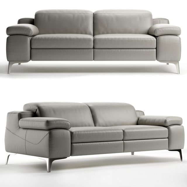 Gray Leather Modern Sofa sofa