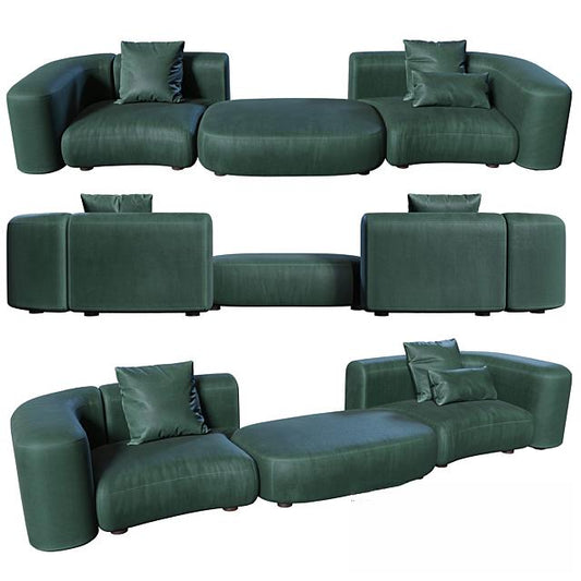 Green Leather Sofa sofa