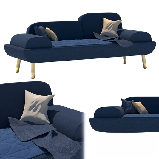 NavyBlueModernSofa