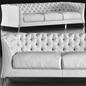 White Button Tufted Sofa sofa