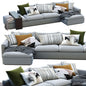 Grey Striped Modern Sofa sofa