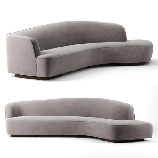 Curved Grey Sofa sofa