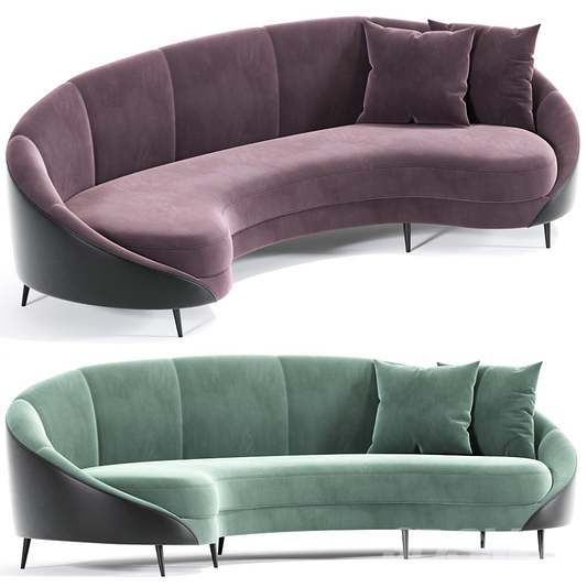 Curved Velvet Sofa sofa