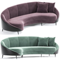 Curved Velvet Sofa sofa