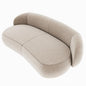Curved beige sofa sofa