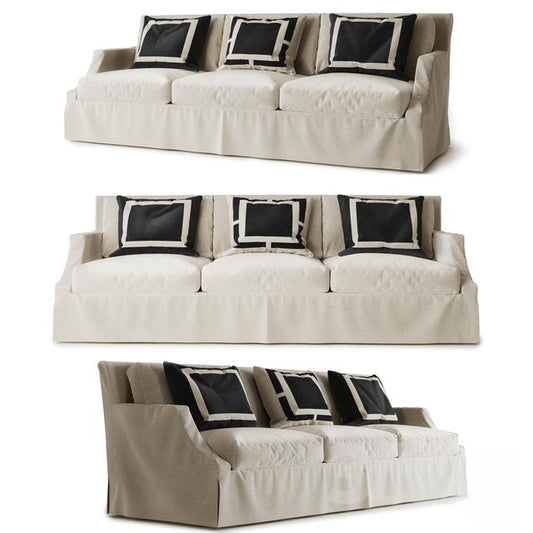Three - seat Sofa Cover Beige sofa