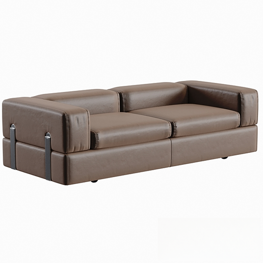 Brown Leather Modern Sofa sofa