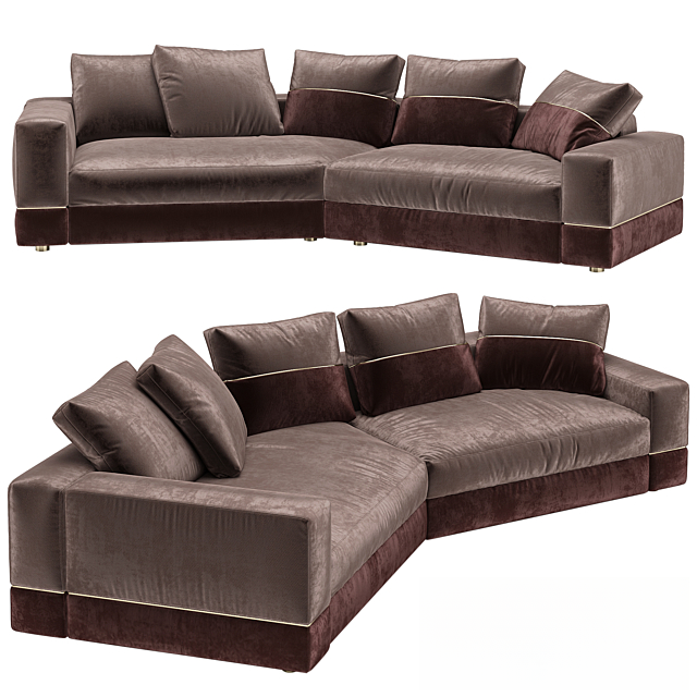 Brown L-shaped Sofa sofa