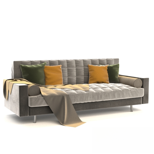 Grey Tufted Sofa