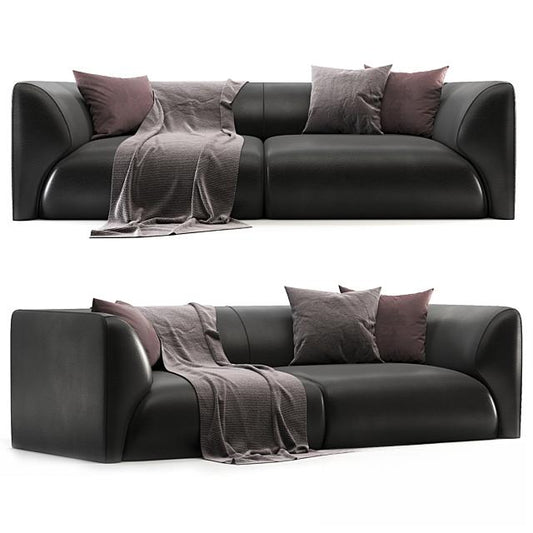 Black Leather Sofa sofa