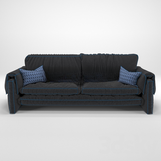 Black and Blue Sofa