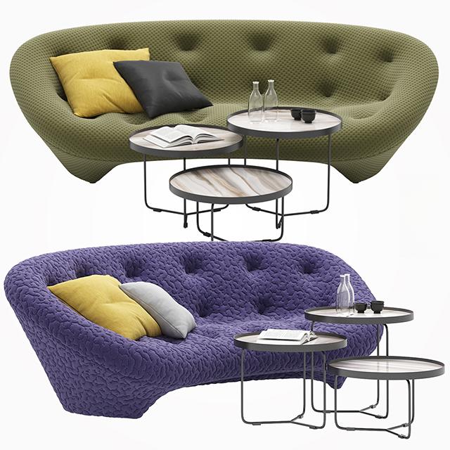 Curved Tufted Sofa