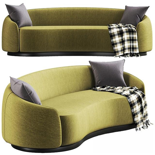 Green Curved Sofa sofa