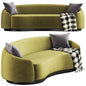 Green Curved Sofa sofa