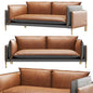Brown Leather Modern Sofa sofa