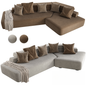 Brown Grey Sectional Sofa sofa