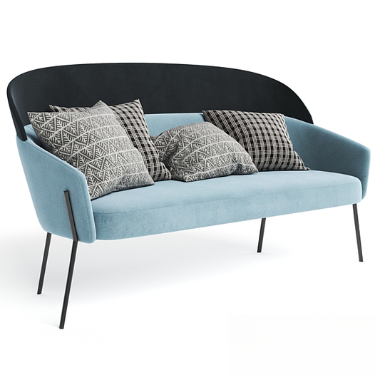 LightBlueModernLoveseat sofa