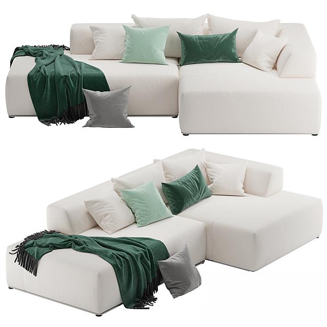 White L-shaped Sofa sofa