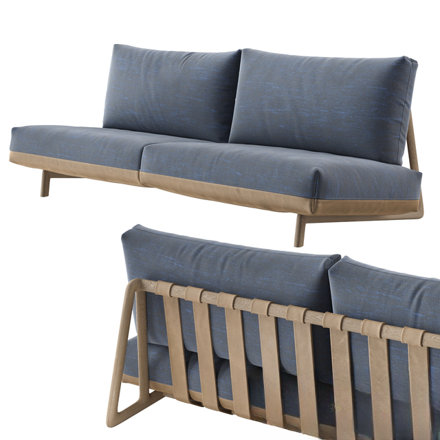 Blue Wooden Sofa sofa