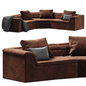Brown L-shaped Sofa sofa