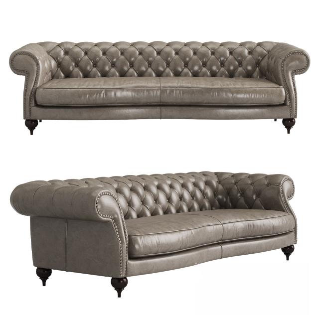 Buttoned Leather Chesterfield Sofa sofa