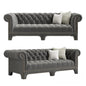 Buttoned Gray Sofa sofa