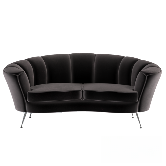 Black Curved Sofa sofa