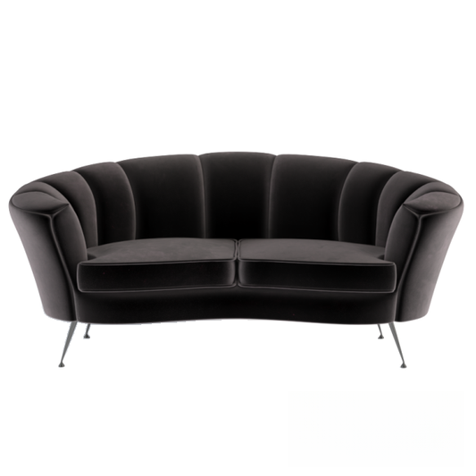 Black Curved Sofa sofa