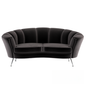 Black Curved Sofa sofa