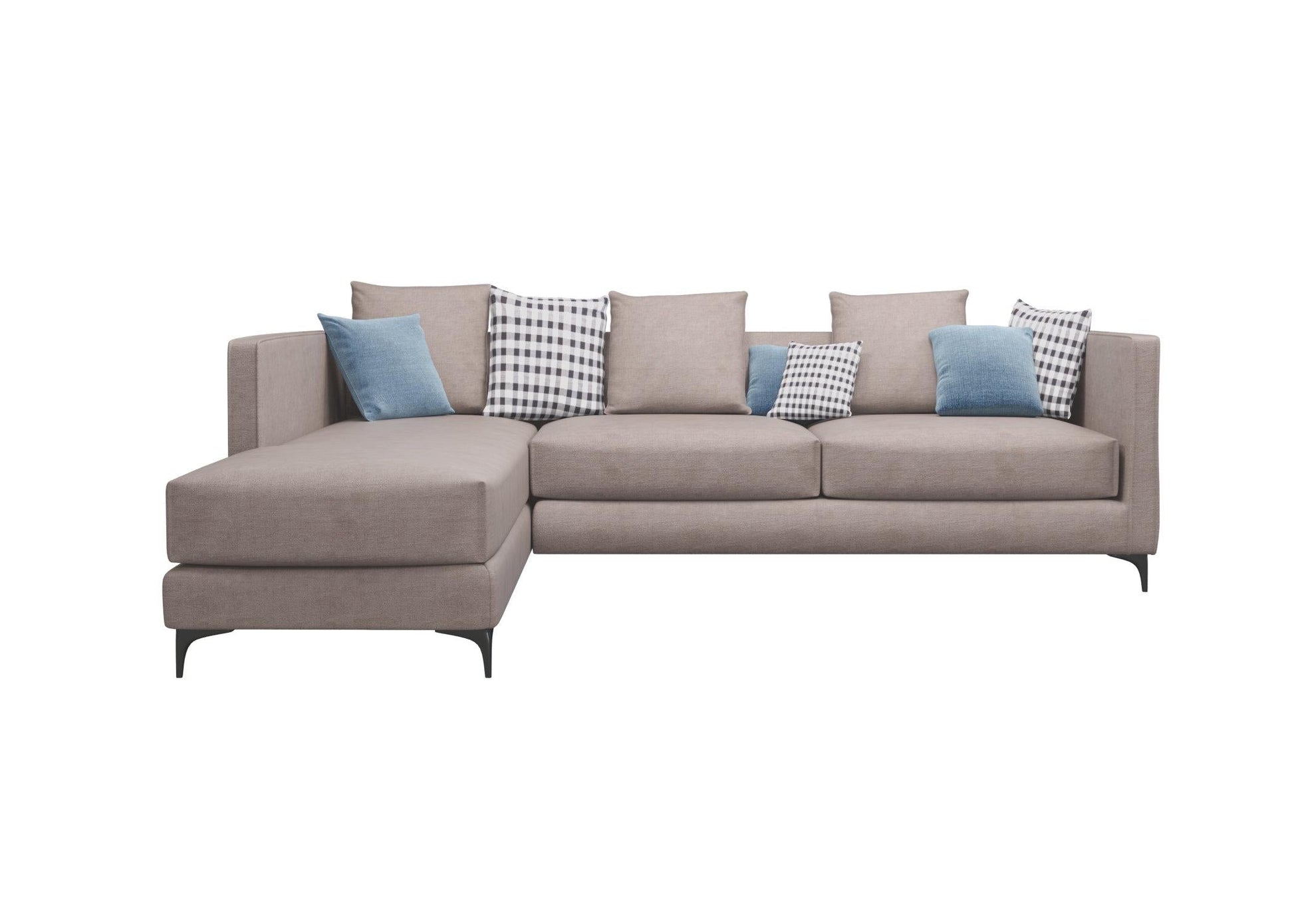 L-shaped gray sofa sofa