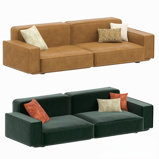 Brown Green Modern Sofa sofa