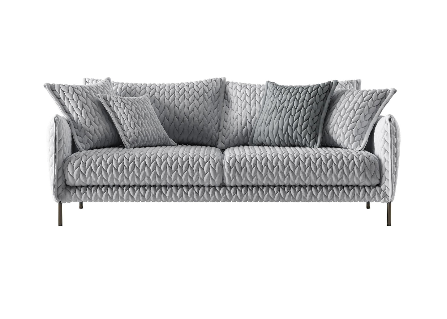 Grey Chevron Patterned Sofa sofa