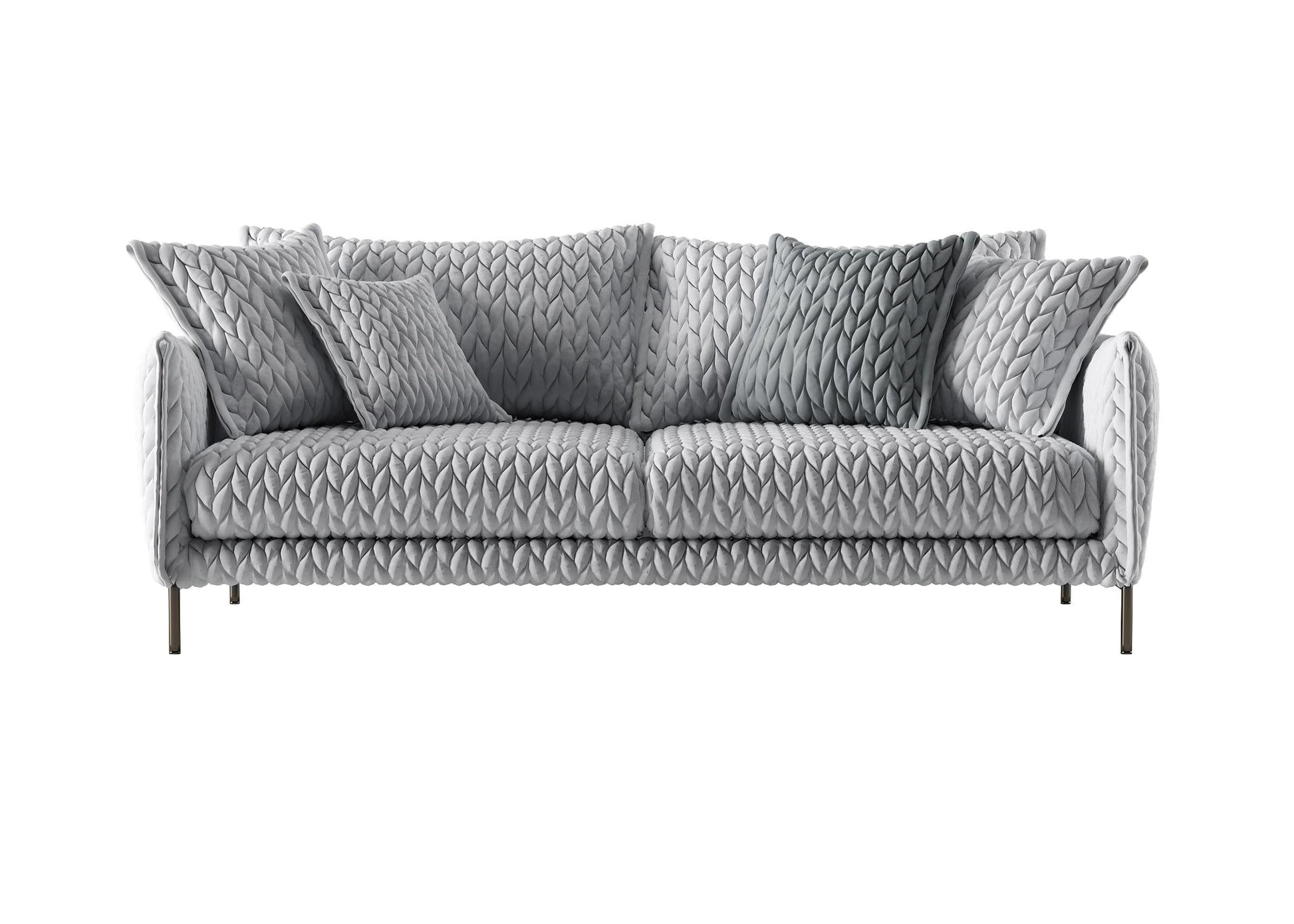 Grey Chevron Patterned Sofa sofa