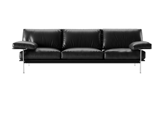 Black Leather Modern Sofa sofa