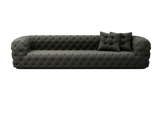 Dark Gray Tufted Sofa sofa