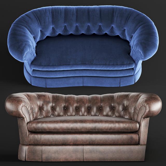Blue Velvet Chesterfield Sofa sofa