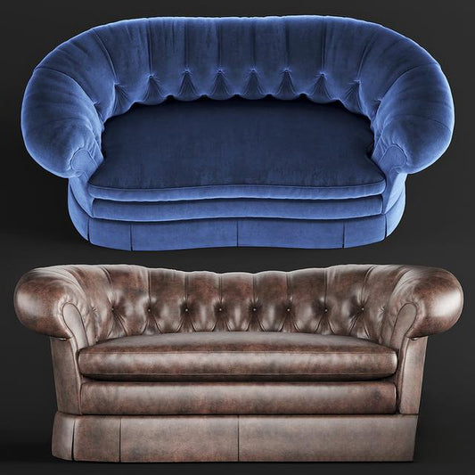 Blue Velvet Chesterfield Sofa sofa