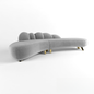 Grey Curved Modern sofa