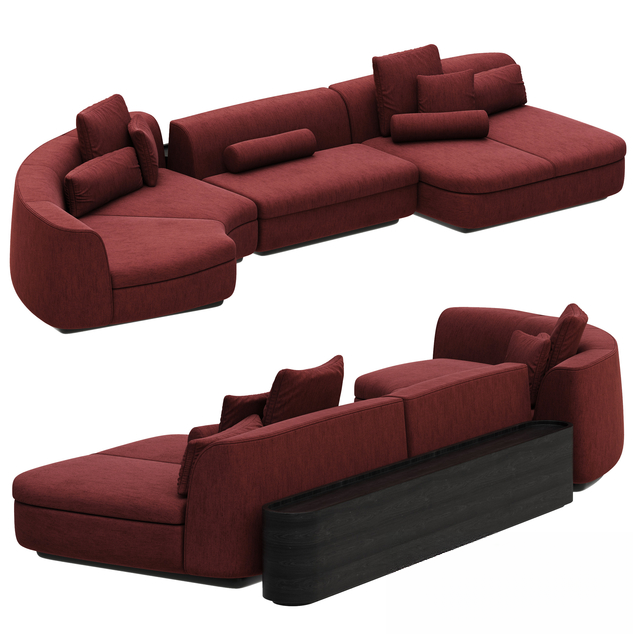 Maroon Modular Sofa sofa