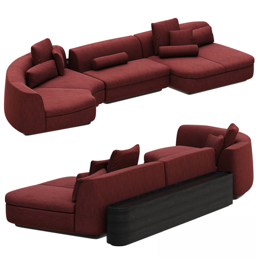 Maroon Modular Sofa sofa