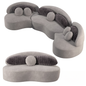 Curved Gray Sofa sofa