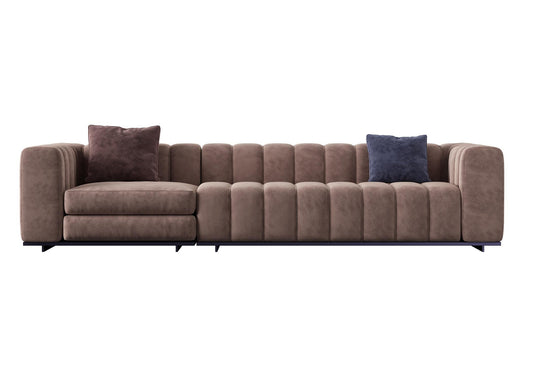 Brown L-shaped Sofa sofa