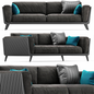 Grey Striped Modern Sofa sofa