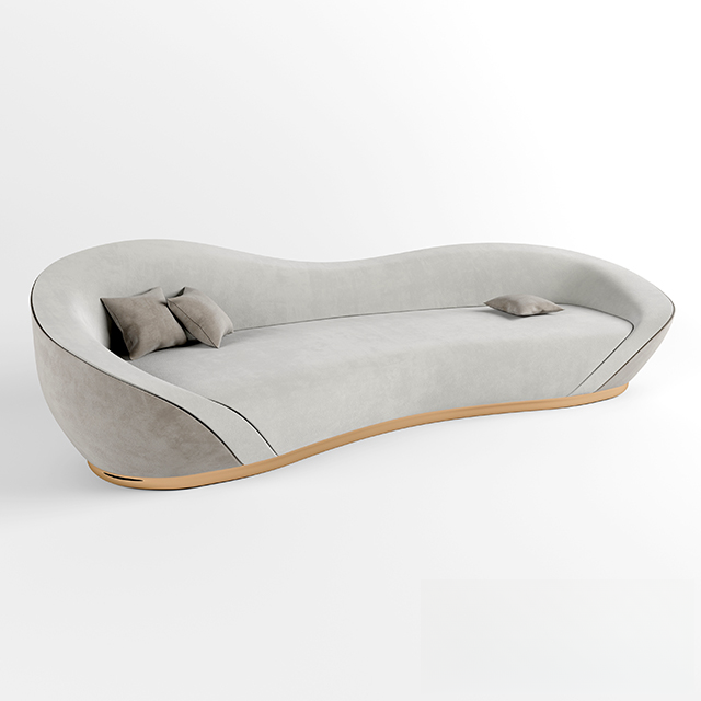 Curved Gray Sofa sofa