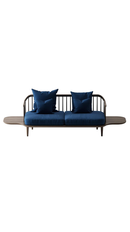 Blue metal sofa sofa