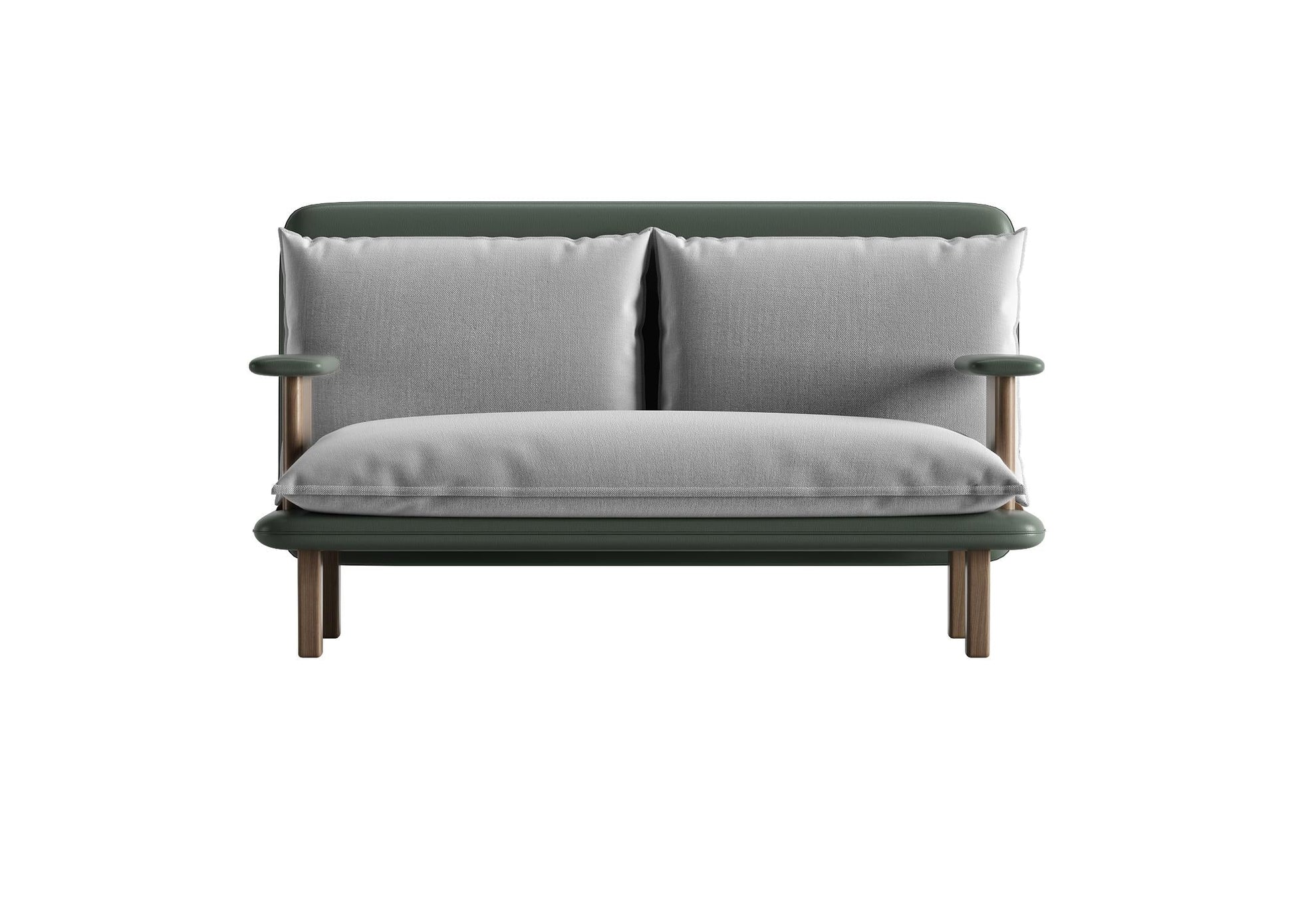 Grey Green Modern Loveseat sofa