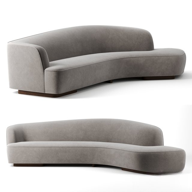 Curved Grey Sofa sofa