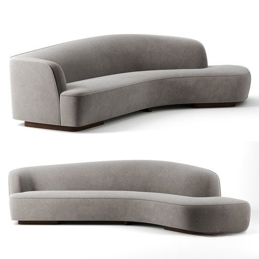 Curved Grey Sofa sofa